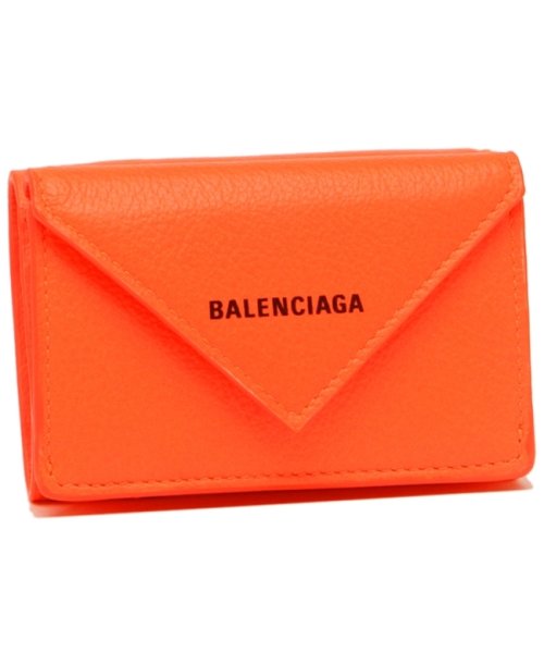 バレンシアガ 三つ折り財布 ペーパー ミニ財布 オレンジ メンズ レディース Balenciaga 18d5n 7560 バレンシアガ Balenciaga Magaseek