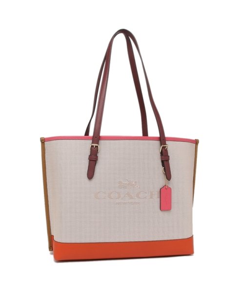 コーチ アウトレット トートバッグ ベージュ オレンジ ピンク レディース Coach C4087 Imsq6 コーチ Coach Magaseek
