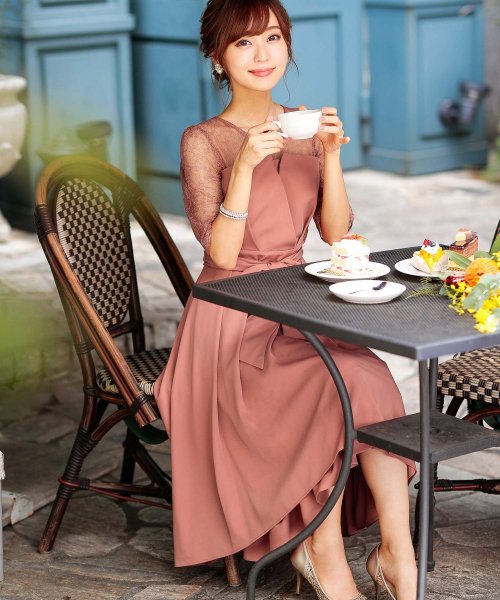 結婚式 ワンピース パーティードレス 大きいサイズ 小さいサイズ ロング 袖あり 春 夏 秋 冬 パーティドレス 二次会 謝恩会大学生レース 成人式 同窓会 体 ニアナ Niana Magaseek