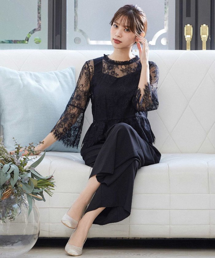 セール公式店 透け感 結婚式 大きいサイズ ワンピース ワイドパンツ ロング ファッションレター パーティードレス パンツドレス セットアップ シアー 10 Off Ml Llキ Fzasf 3点セット 今すぐ購入して無料でゲット Ventures Com My
