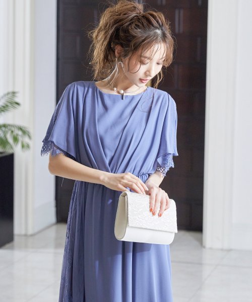 結婚式 ワンピース パーティードレス レース 大きいサイズ 小さいサイズ ロング 袖あり 春 夏 秋 冬 パーティドレス 二次会 謝恩会 大学生 レース 成人式 ニアナ Niana Magaseek