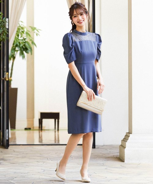 セール 結婚式 ワンピース パーティードレス ドレス レース 披露宴 二次会 お呼ばれ 成人式 同窓会 ドレス 謝恩会 卒業式 卒業パーティー大学生 袖あり 袖有り ミ ニアナ Niana Magaseek