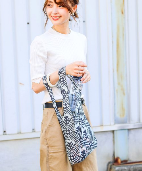 セール エコバッグ トートバッグ 小さめ コンビニ デザイナー オシャレ かわいい 軽量 折りたたみ 折り畳み レジ袋 買い物袋 エコトート丈夫 ショッピングバッグ シ ファッションレター Fashion Letter Magaseek