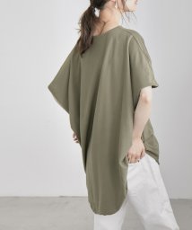 Fashion Letter/見る角度によってシルエットが変わるアシンメトリー裾ビッグTシャツ カットソー レディース トップス 半袖 袖なし アシンメトリー 変形 イレヘム ゆったり ラク/504165367