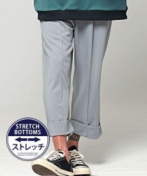 CavariA/CavariA センタープレスストレッチワイドクロップドパンツ メンズ 夏 ゆったり スラックス ストレッチ ワイドパンツ クロップドパンツ センタープレス イ/504166658