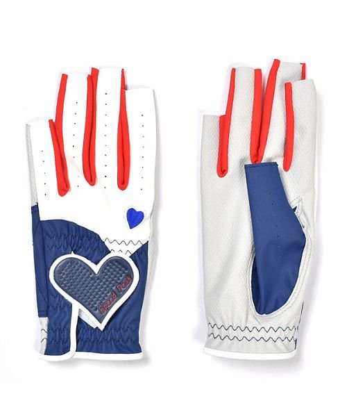 クーポン開催中 ハート付レディースネイルカット両手用ゴルフグローブ If Gf0135 サンタリート Santareet Magaseek