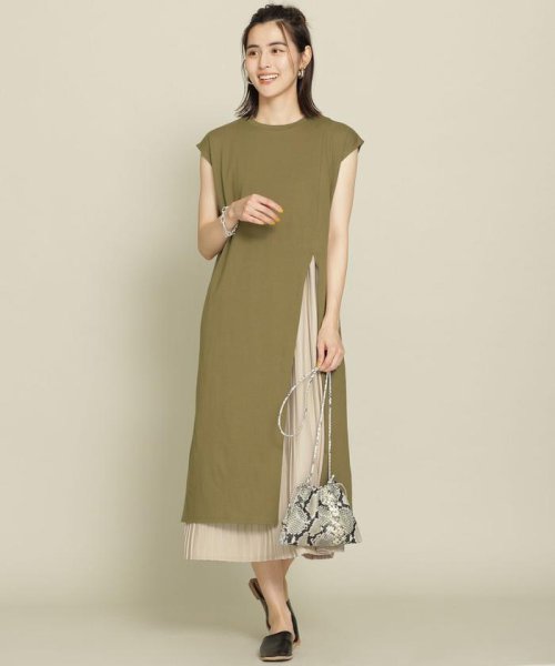 セール Web限定 スリットワンピ プリーツワンピ セットアップ ノースリーブ ナノ ユニバース Nano Universe Magaseek