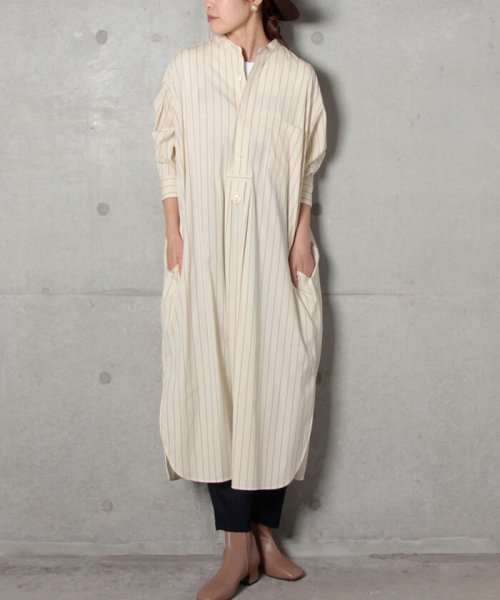 セール Web限定 Ticca ティッカ ノーカラータックロングシャツワンピース フレディエミュ Fredy Emue Magaseek