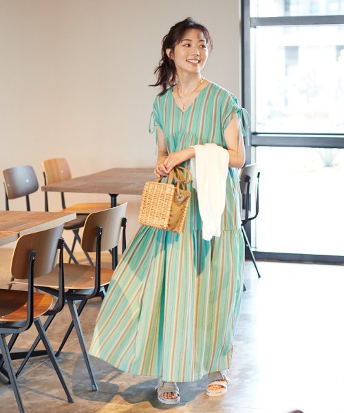 セール 44 Off ティアードマルチストライプワンピース ノーリーズ Nolley S Magaseek