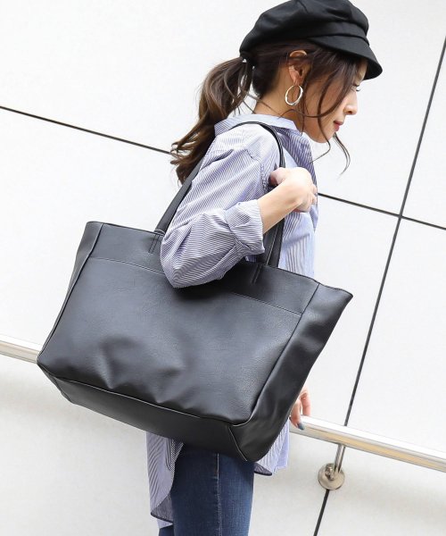 マザーズバッグ ビッグ トートバッグ レディース ビッグバッグ ブックトート 大きいサイズ マザーズトート 大人おしゃれ 撥水ナイロン アンティークフェイ ファッションレター Fashion Letter Magaseek