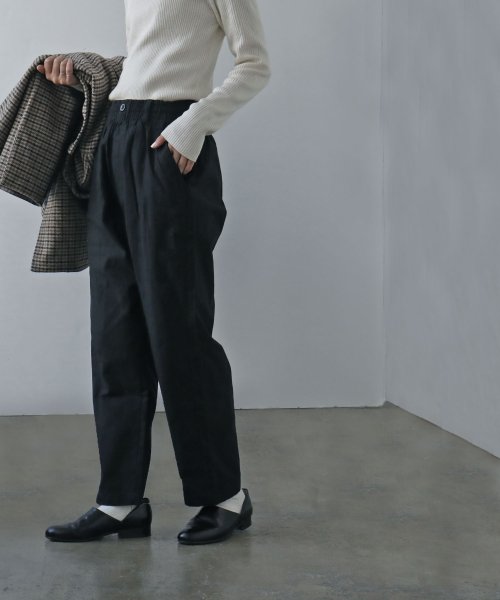 ファッションレター Fashion Letter ツイルシェフパンツ ボトムス パンツ レディース テーパードパンツ 綿 綿100 テーパード M L Ll 3l 4l ゆったり大きいサイズ Magaseek