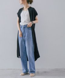 Fashion Letter(ファッションレター)/トレンドのバンドカラー×バックシャンなリボンで着るだけ即お洒落なシャツワンピース とろみ素材 レーヨン ロングシャツ ワンピ シャツワンピース 羽織り ワンピー/ブラック