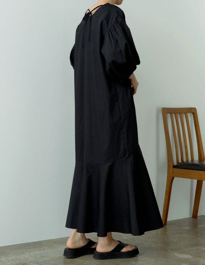 セール 45 Off 低身長 高身長サイズ有 ボリュームスリーブバックリボンマーメイドワンピース リエディ Re Edit Magaseek