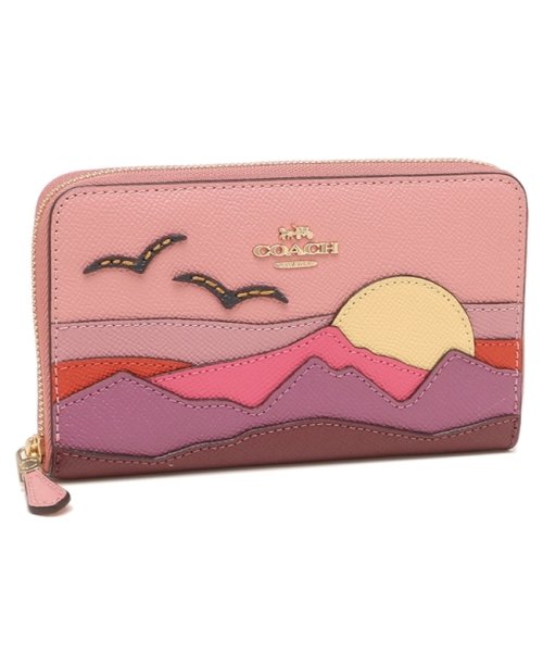 コーチ アウトレット 二つ折り財布 ピンク レディース Coach C3641 Imqa7 コーチ Coach Magaseek