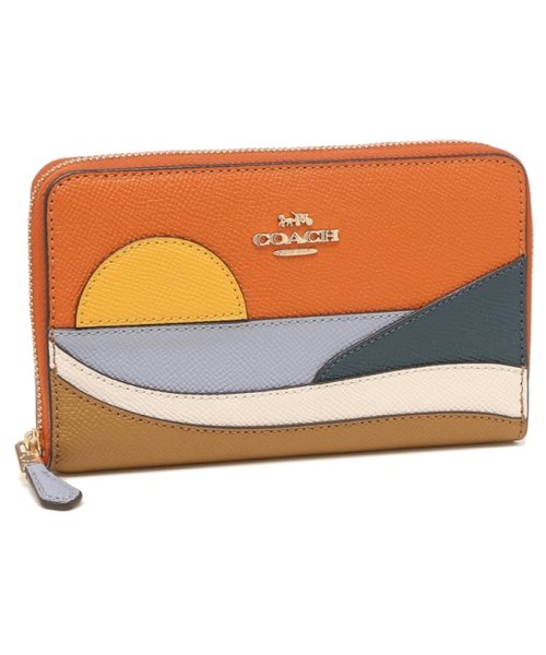 コーチ アウトレット 二つ折り財布 オレンジ レディース Coach C4534 Imoy8 コーチ Coach Magaseek