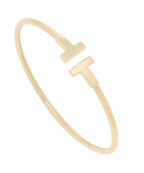ティファニー ブレスレット アクセサリー Tワイヤー 18k Mサイズ バングル イエローゴールド レディース Tiffany Co ティファニー Tiffany Co Magaseek
