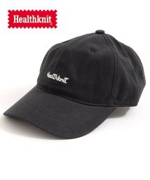 healthknit(ヘルスニット)/Healthknit ツイルウォッシュキャップ 帽子 キャップ CAP メンズ ベースボールキャップ スポーツキャップ ツイル ウォッシュ ロゴ 刺繍 シンプル/ブラック