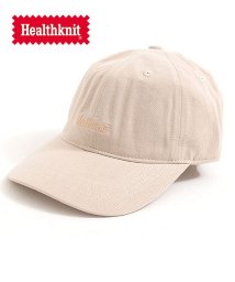 healthknit(ヘルスニット)/Healthknit ツイルウォッシュキャップ 帽子 キャップ CAP メンズ ベースボールキャップ スポーツキャップ ツイル ウォッシュ ロゴ 刺繍 シンプル/ベージュ