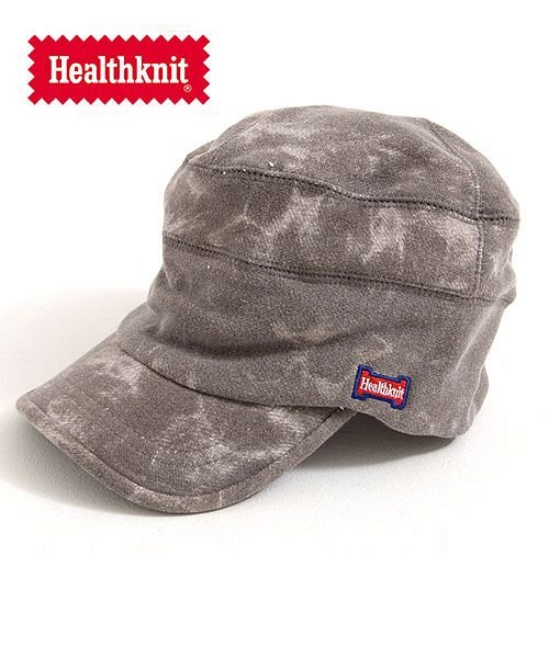 healthknit(ヘルスニット)/Healthknit スウェットメランジバルーンキャップ 帽子 CAP メンズ バルーンキャップ スウェット ニット メランジ ロゴ 刺繍 ワンポイント シンプ/ブラウン