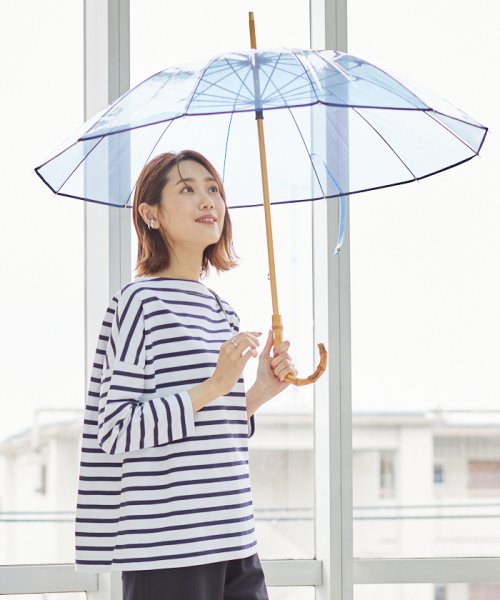 Traditional Weatherwear(トラディショナル　ウェザーウェア)/CLEAR UMBRELLA BAMBOO/ブルー