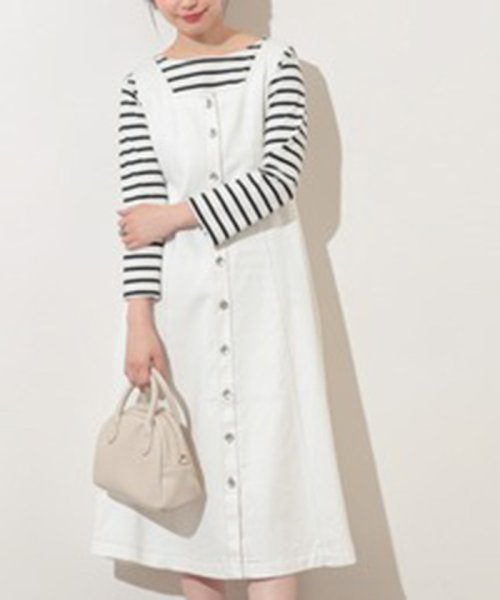 セール Every Very Nice Claup バックリボンフロント釦フレアワンピース ナイスクラップ アウトレット Nice Claup Outlet Magaseek