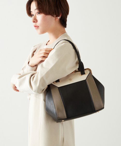 Little Accessories リトルアクセサリーズ 上品な配色のがま口トートバッグ ピーアイ Pi Magaseek