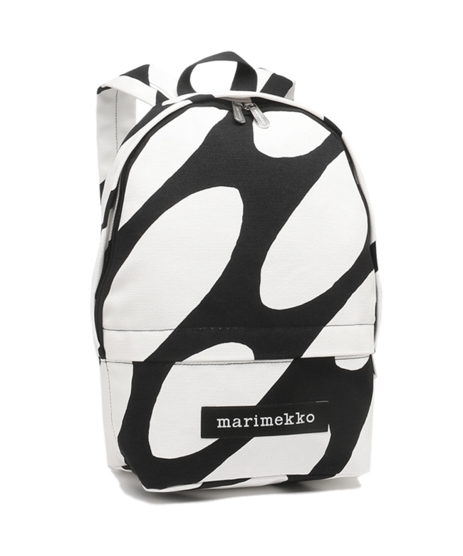 マリメッコ リュック バックパック ブラック ホワイト レディース MARIMEKKO 049752 910