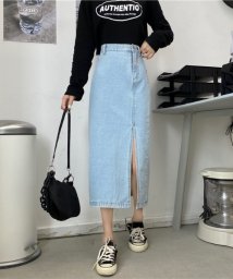 aimoha(aimoha（アイモハ）)/韓国ファッション デニムスカート/ブルー