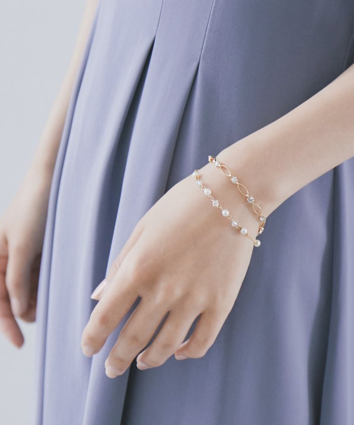 セール 6 Off パーティー アクセサリー ブレスレット バングル パール ビジュー ゴールド イミテーションパール おしゃれ ドレス ワンピース 結婚式 セレモニー 入園式 ニアナ Niana Magaseek