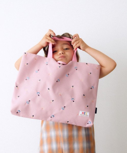 green label relaxing （Kids）(グリーンレーベルリラクシング（キッズ）)/【別注】＜MEI（メイ）＞レッスントートコスメ柄 バッグ/PINK