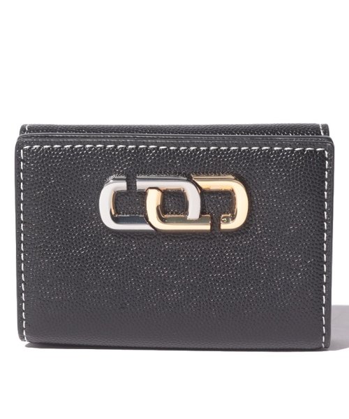  Marc Jacobs(マークジェイコブス)/【Marc Jacobs】マークジェイコブス 三つ折り財布 M0017023 The J Link Medium Trifold/ブラック