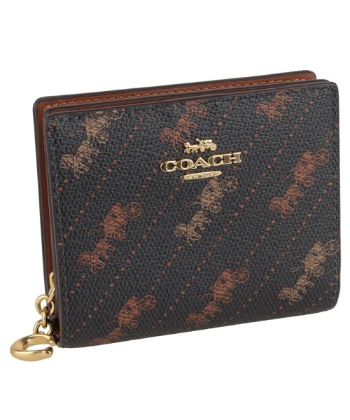 COACH(コーチ)/【Coach(コーチ)】Coach コーチ SNAP WALLET HORSE CARRIAGE /ブラック