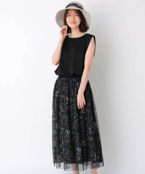 洗える チュールフラワーフェイクレイヤードワンピース ローラアシュレイ Laura Ashley Magaseek 洗える チュールフラワーフェイクレイヤードワンピース ローラアシュレイ Laura Ashley Magaseek
