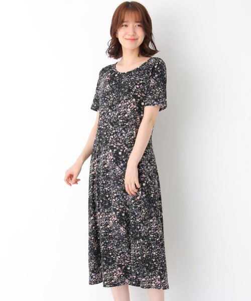 セール ローラアシュレイ Laura Ashley 洗える アブストラクトフラワーワンピース Magaseek