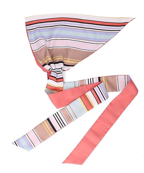 OVERRIDE(OVERRIDE)/OVERRIDE Stripe Headscarf/ピンク
