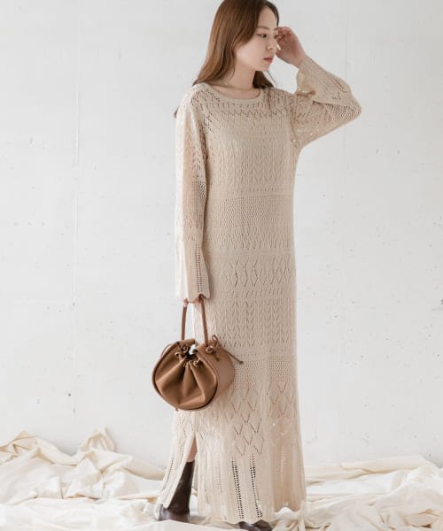 セール インナーset柄編みニットワンピース アーバンリサーチサニーレーベル Urban Research Sonny Label Magaseek