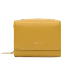 Ungrid(アングリッド)/アングリッド Ungrid 財布 ミニ財布 レディース ラウンドファスナー SMOOTH MINI WALLET ブラック ベージュ キャメル 黒 UNG－50/イエロー