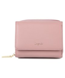 Ungrid(アングリッド)/アングリッド Ungrid 財布 ミニ財布 レディース ラウンドファスナー SMOOTH MINI WALLET ブラック ベージュ キャメル 黒 UNG－50/スモーキーピンク