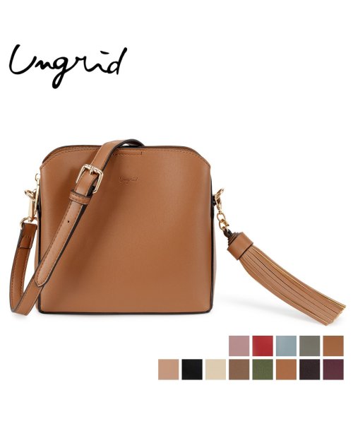 Ungrid(アングリッド)/アングリッド Ungrid バッグ ショルダーバッグ レディース SMOOTH BIG TASSEL MINI BAG ブラック アイボリー オーク カーキ キ/キャメル