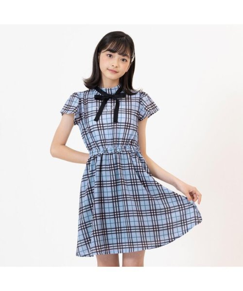 セール アルジー Algy りぼん付きチェックワンピ Magaseek