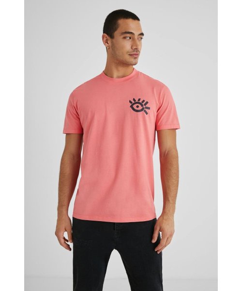 Desigual(デシグアル)/メンズ Tシャツ半袖 EYE/ピンク系
