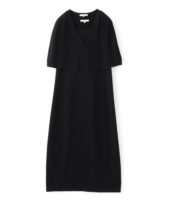 12,250円エポカ/ワンピース　キュプラストレッチ　ケープ付きドレス