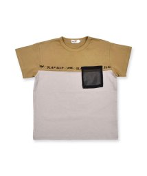 SLAP SLIP(スラップスリップ)/メッシュポケット付き ロゴ ライン Tシャツ (90~130cm)/イエロー