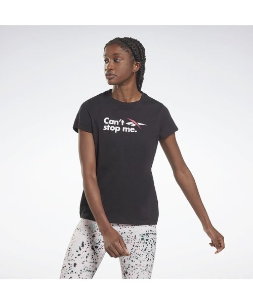 Reebok(リーボック)/トレーニング エッセンシャルズ グラフィック Tシャツ / Training Essentials Graphic T－Shirt/ブラック