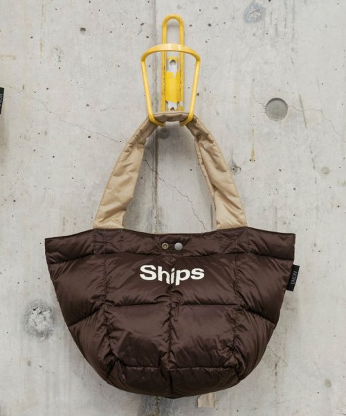 SHIPS MEN(シップス　メン)/【WEB限定/SHIPS別注】TAION: リバーシブル ダウン トート バッグ （エコバッグ/サブバッグ）/ブラウン