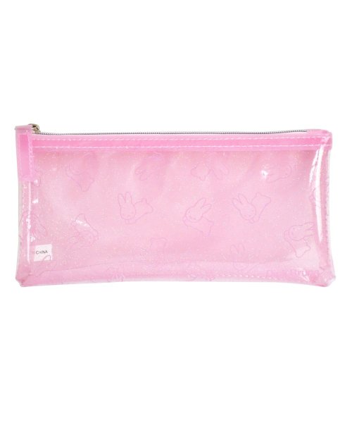 ミッフィー ペンケース 筆箱 フラットポーチ トラベルポーチ 化粧ポーチ コスメポーチ うさこちゃん ビニール 透明 クリア 可愛い かわいい 人気 キャラクタ ランナー Runner Magaseek