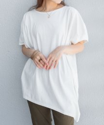 atONE(アットワン)/ゆったりシルエット ランダムカットソー  M/L/LL/XL/XXL/3L/4L/オフホワイト