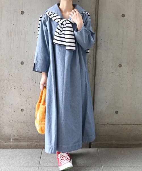 セール Ships Any ウォッシャブル ダンガリー セーラーカラー ワンピース シップス エニィ ウィメンズ Ships Any Womens Magaseek