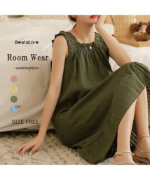 セール 接触冷感スタープリントルームウェアワンピース M L レディース 春夏 ワンピース べージュ チャコールグレー ピンク パープル 部屋着 ルームウェア パジャマ アンドイット And It Magaseek