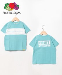 FRUIT OF THE LOOM(フルーツオブザルーム)/【Kid's】FRUIT OF THE LOOM/フルーツオブザルーム　バイカラーロゴプリントTシャツ/サックス